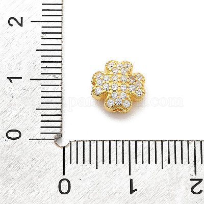 925 бусина из чистого серебра с микропаве и прозрачным фианитом STER-A034-03G-1