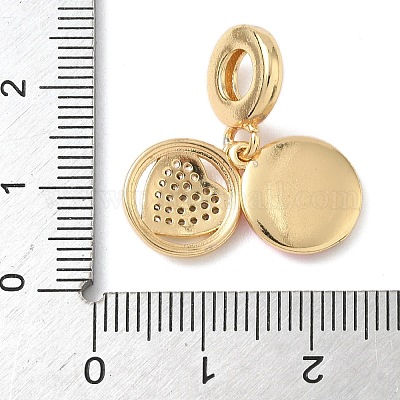 Латунь микропаве прозрачный кубический цирконий европейские подвески с подвесками KK-D502-10G-1