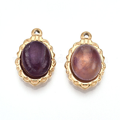 Подвески из натурального аметиста  STAS-T064-61D-1