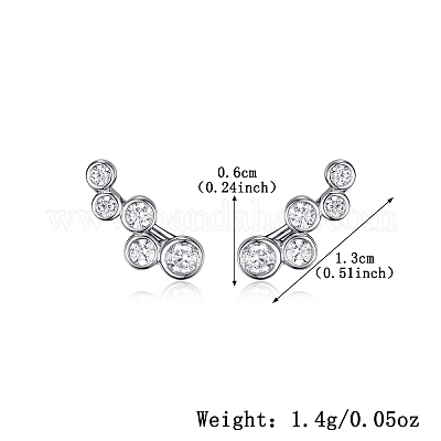 925 плоская круглая серьга-гвоздик из стерлингового серебра NR8615-1