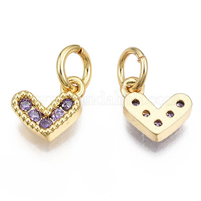 Латунные микро проложить кубического циркония подвески KK-N227-33G-08-NF-1