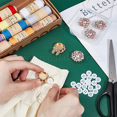 Запонки из сплава и пластиковые пуговицы с одним отверстием HJEW-NB00246-1