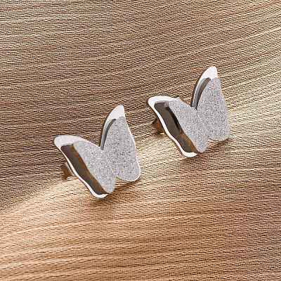 Серьги-гвоздики из нержавеющей стали 304 EJEW-H367-19P-1