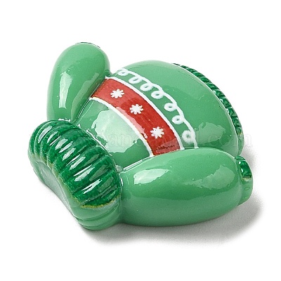 Кабошоны из непрозрачной смолы с рождественской тематикой RESI-E043-01O-1