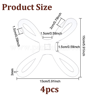 Акриловая мулине в форме цветка AJEW-WH0029-71A-1