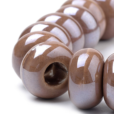 Фарфоровые бусины ручной работы PORC-Q219-13x9-F12-1