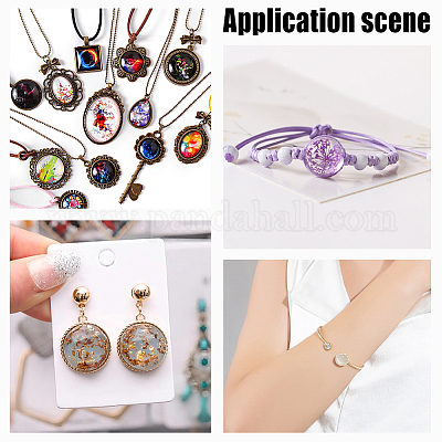 80шт 8 стиля прозрачных стеклянных кабошонов GGLA-HY0001-01-1