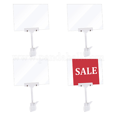 2 Supports A4 En Acrylique Avec Pince Double – Pour Présentation Magasin, Bureau – Dimensions 21x29,7 Cm