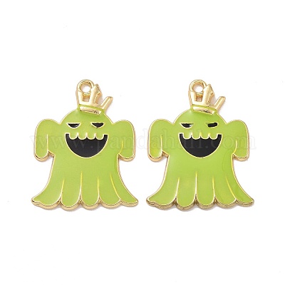 Подвески из эмали из сплава с покрытием на тему Хэллоуина PALLOY-O109-53LG-1