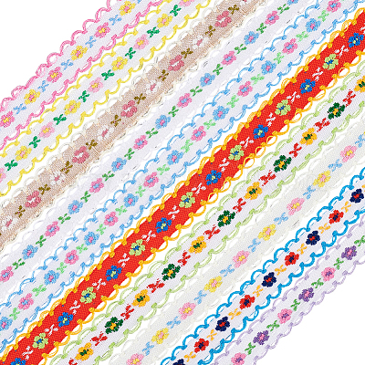 Wholesale FINGERINSPIRE 20 Yards 10 Colors Jacquard Ribbon Trim 13mm  Embroidery Flower Trim Polyester Sewing Lace Trim for Bowknot DIY Art Craft  Supply Home Party Decor Scrapbooking Gift Wrapping 