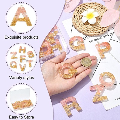 26шт 26 стиля прозрачные подвески из эпоксидной смолы CRES-YW0002-28G-1