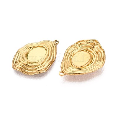 Оправы для подвесок из нержавеющей стали 304 в виде кабошонов STAS-T067-22G-1