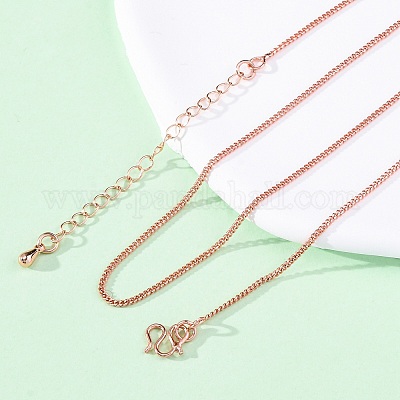 Ожерелья из витой латунной цепочки толщиной 1.2 мм NJEW-D302-64RG-1