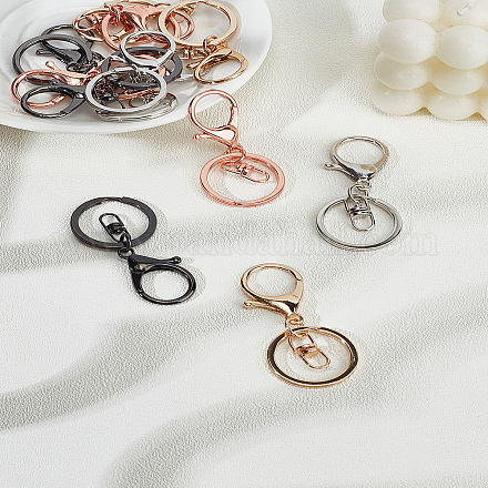 12 шт. 4 стиля застежек для брелка из сплава FIND-LP0002-88-1