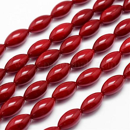 Spray Painted Glass Beads Strands HY-K003-19-1