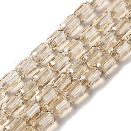 Стеклянные бусины с гальваническим покрытием  EGLA-D031-01-17-1