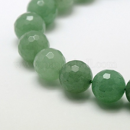Natürlichen grünen Aventurin Perlen Stränge X-G-M037-12mm-01-1