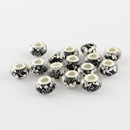 Perles européennes en résine de grand trou X-OPDL-R114-27B-1