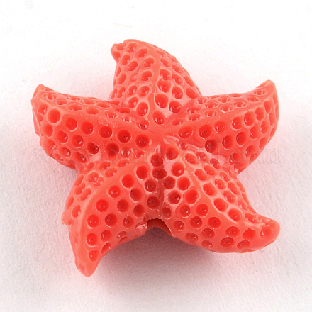 Perles en corail synthétique teinte CORA-R011-23I-1