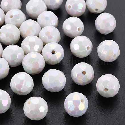 Opaque Acrylic Beads TACR-S154-10F-09-1