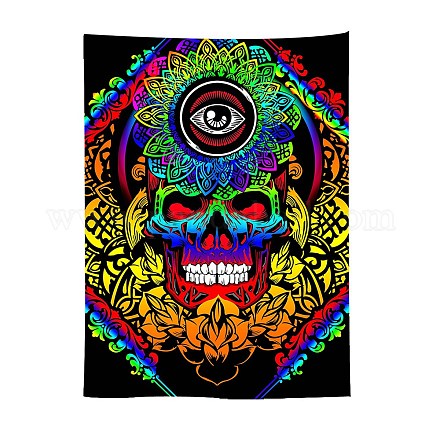 Halloween Theme Polyester Wall Hanging Tapestry HAWE-PW0001-108A-03-1