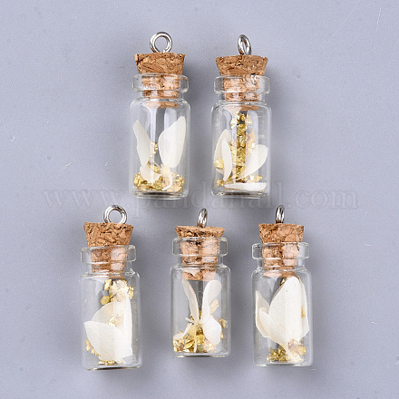 Decoraciones pendientes de cristal de la botella que desea GLAA-S181-09I-1