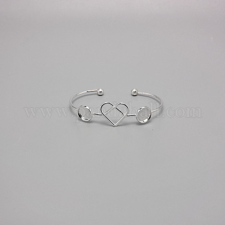 Железные основы для браслетов&nbsp;LS-FIND-WH0100-75P-1