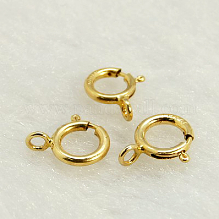 Fermagli ad anello a molla riempiti in oro giallo X-KK-G163-6mm-1-1