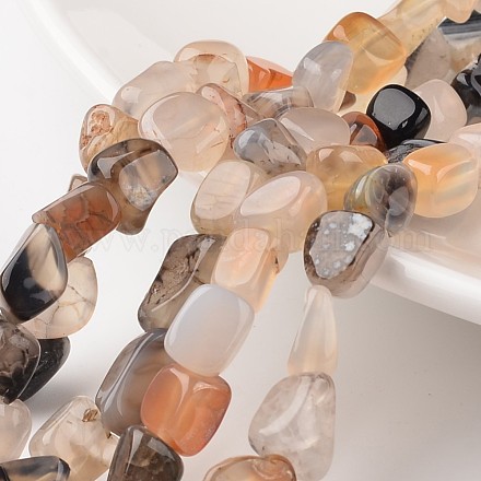 Chip Natural Multi-Color Agate Bead Strands G-M345-06-1