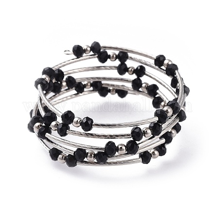 Five Loops Fashion Wrap Bracelets BJEW-JB04595-01-1