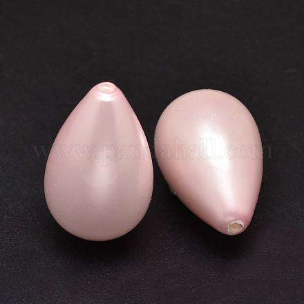 Half Drilled Teardrop Shell Pearl Beads BSHE-M005-09K-1