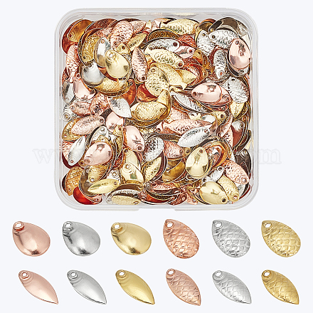 SUPERFINDINGS 300 Pcs 5 Styles 3 Metal Color Brass Deep Cup Fishing Lures FIND-FH0001-57-1