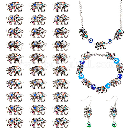 Ph pandahall 30 Uds. Amuletos de elefante con mal de ojo ENAM-PH0002-25-1