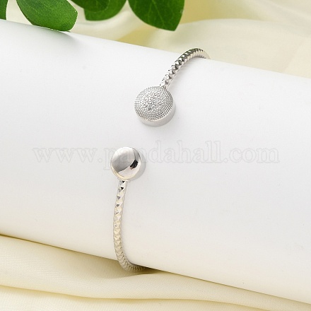 Прозрачный кубический цирконий открытый браслет-манжета BJEW-G737-01P-03-1