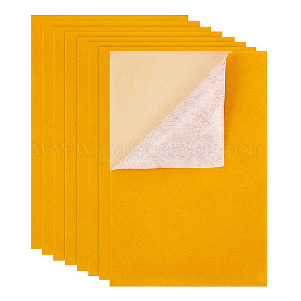 ジュエリー植毛織物  ポリエステル  自己粘着性の布地  長方形  オレンジ  29.5x20x0.07cm  20個/セット DIY-BC0011-34F-1
