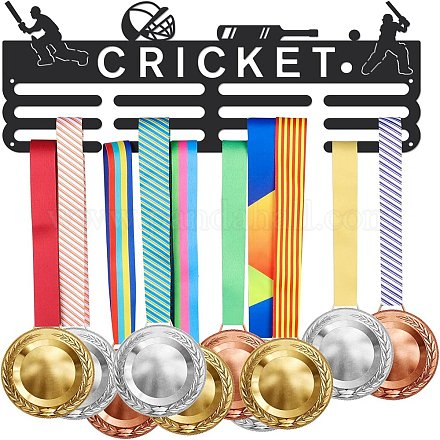 Gancio per medaglie da cricket superdant porta medaglie sportive con 12 linea robusti espositori in acciaio per oltre 60 medaglie espositori per medaglie a parete per cordino a nastro ODIS-WH0021-194-1