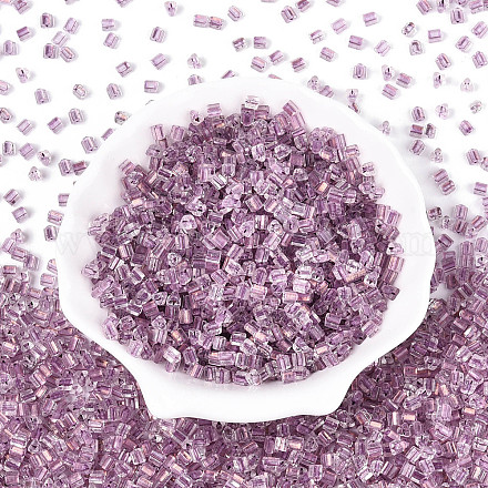 Прозрачные внутри цветные стеклянные бусины SEED-T007-13J-1