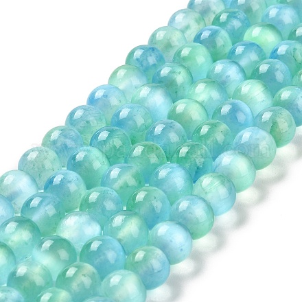 Brins de perles de sélénite naturelles G-P493-03C-1
