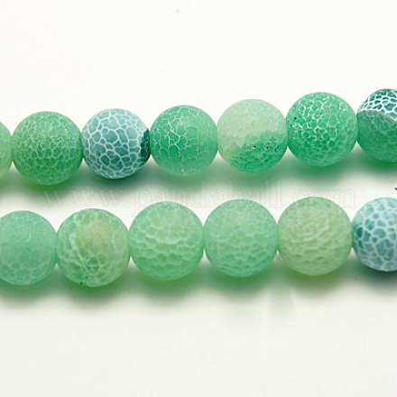 Chapelets de perles en agate naturelle craquelée X-G-G055-6mm-4-1