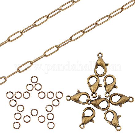 Kit fai da te per creare gioielli con catena a graffetta sunnyclue DIY-SC0014-49AB-1