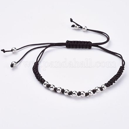 Bracelets réglables de perles tressées avec cordon en nylon BJEW-JB04527-03-1