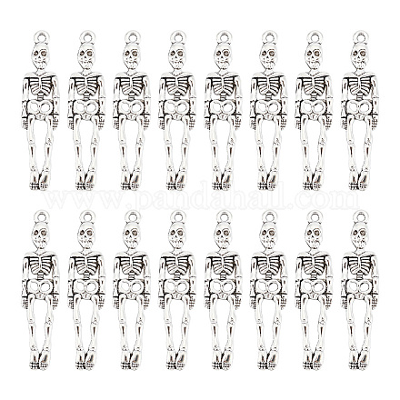 60 шт. подвески из сплава в тибетском стиле для Хэллоуина TIBEP-UN0001-17-1