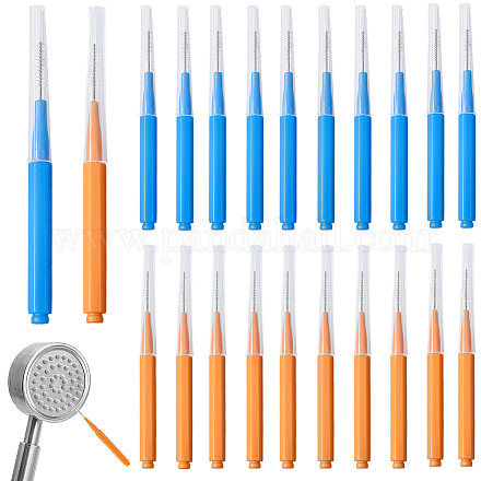 40 шт. 2-х цветные пластиковые щетки для чистки AJEW-CN0003-98-1