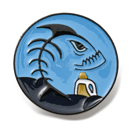 Pin esmaltado con tema de protección del medio ambiente marino JEWB-B008-01A-1