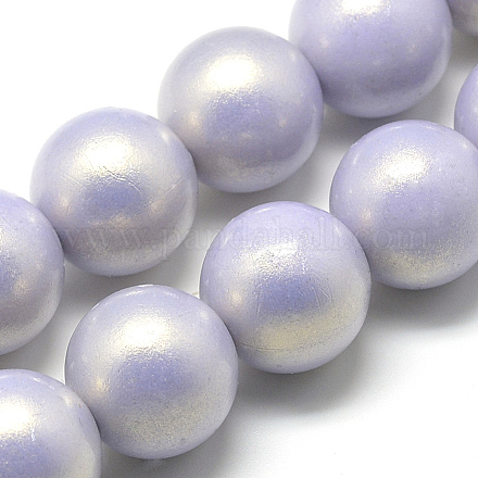 Perles acryliques opaques peintes à la bombe X-ACRP-Q024-8mm-G05-1