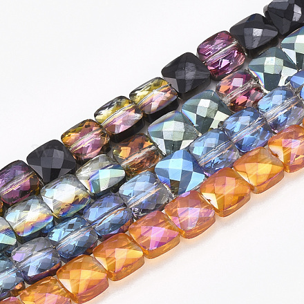 Electroplate Glass Beads Strands EGLA-S176-02-1