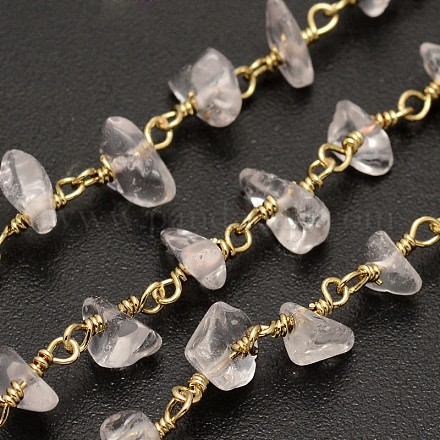 Handmade Crystal Chip Beaded Chains CHC-L028-06-1