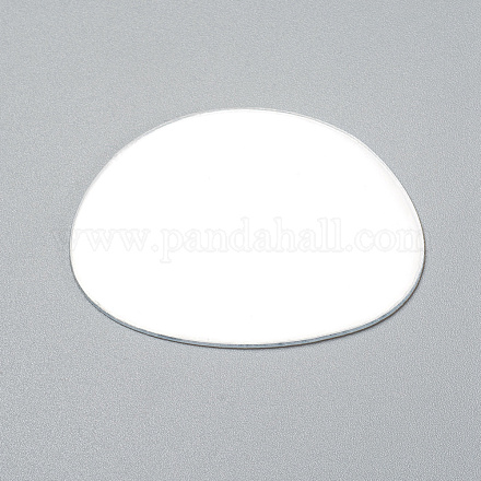 楕円形の鏡  猫型折りたたみコンパクトミラーカバー金型用  透明  40.5x54.5x1mm X-DIY-WH0170-52-1
