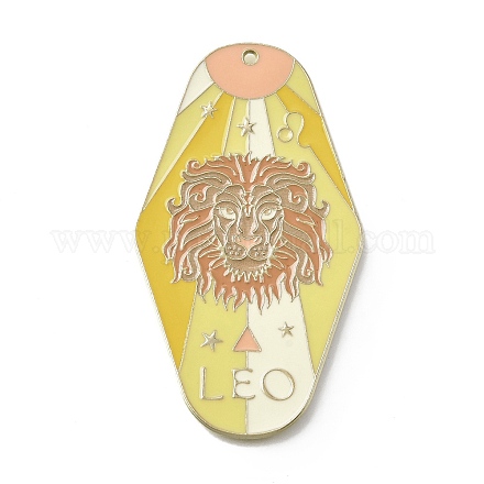 Большие подвески из сплава эмали с изображением двенадцати созвездий ENAM-D305-06E-G-1