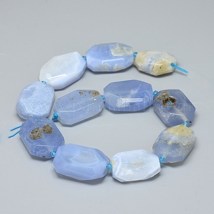 Natural Blue Lace Agate Beads Strands G-F632-39-1